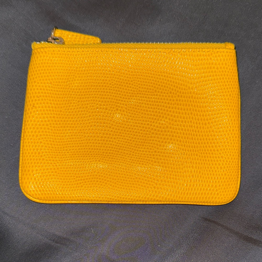 Vibrant Yellow Textured Pouch